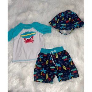 Baby Crab Surfboard Floatimini Swimsuit Set